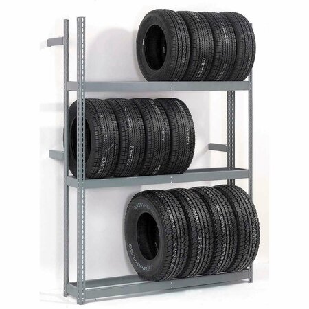 GLOBAL INDUSTRIAL 4 Tier Double Entry Tire Rack 60inW x 54inD x 120inH 613147